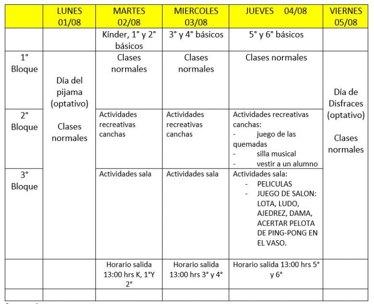 Comenz La Semana De Aniversario Revise El Calendario De Actividades