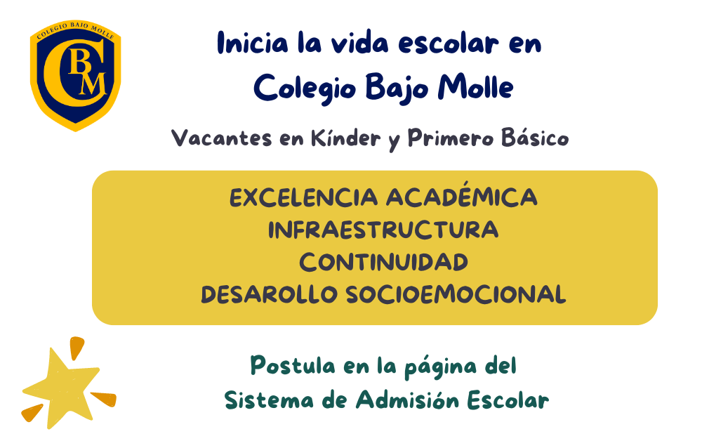 Vacantes disponibles en Colegio Bajo Molle 